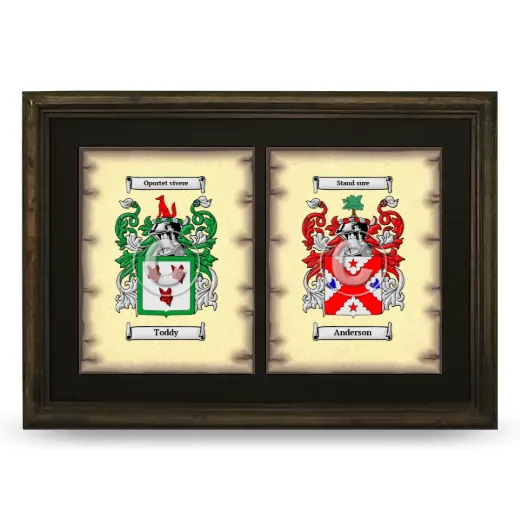 Double Coat of Arms Framed - Brown