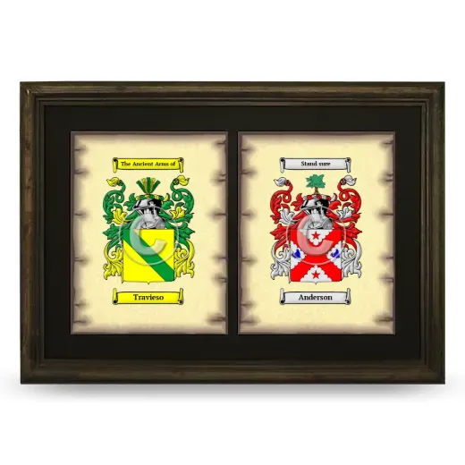 Double Coat of Arms Framed - Brown