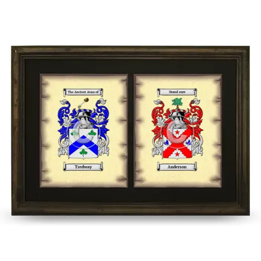 Double Coat of Arms Framed - Brown