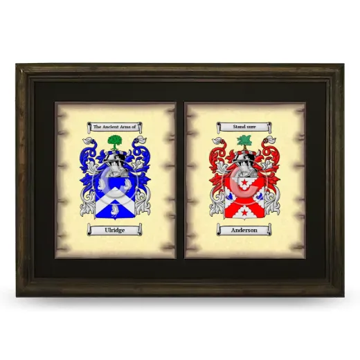 Double Coat of Arms Framed - Brown