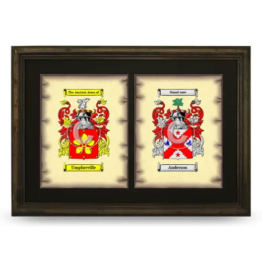 Double Coat of Arms Framed - Brown