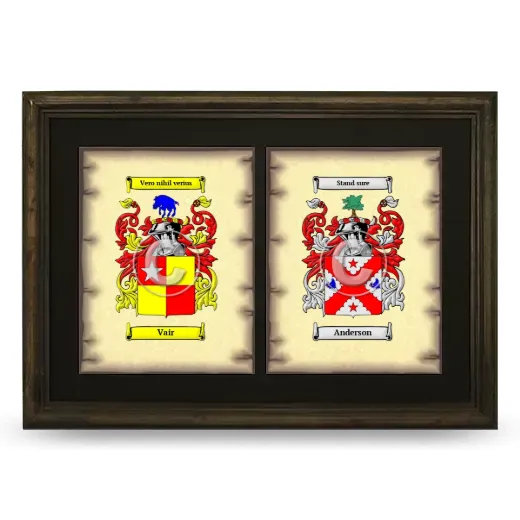 Double Coat of Arms Framed - Brown