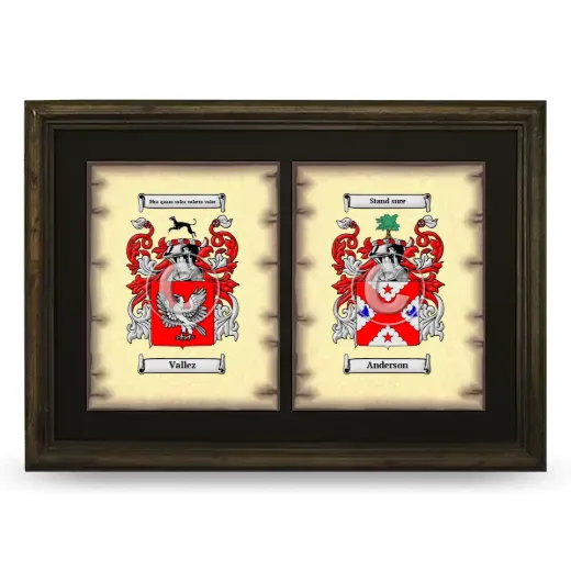 Double Coat of Arms Framed - Brown