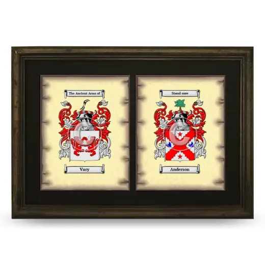 Double Coat of Arms Framed - Brown