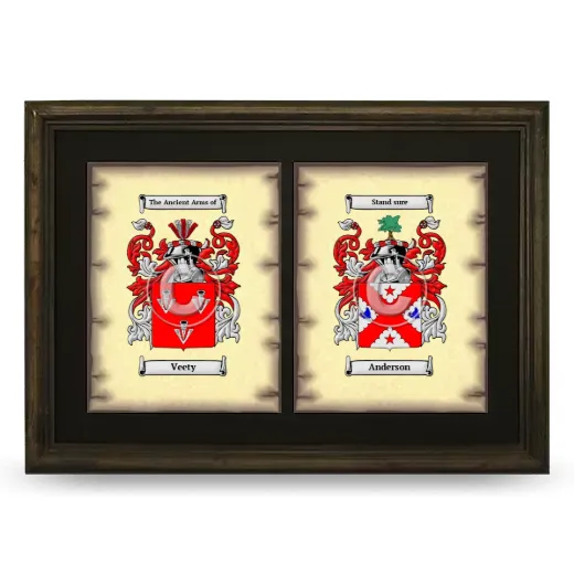 Double Coat of Arms Framed - Brown