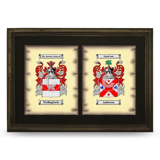 Double Coat of Arms Framed - Brown