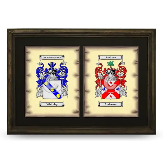 Double Coat of Arms Framed - Brown