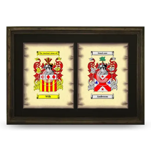Double Coat of Arms Framed - Brown