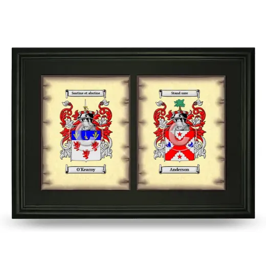 Double Coat of Arms Framed - Black