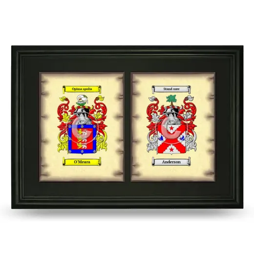 Double Coat of Arms Framed - Black