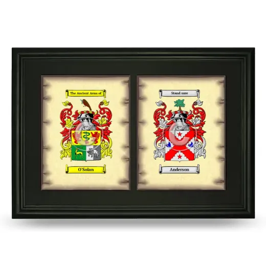 Double Coat of Arms Framed - Black