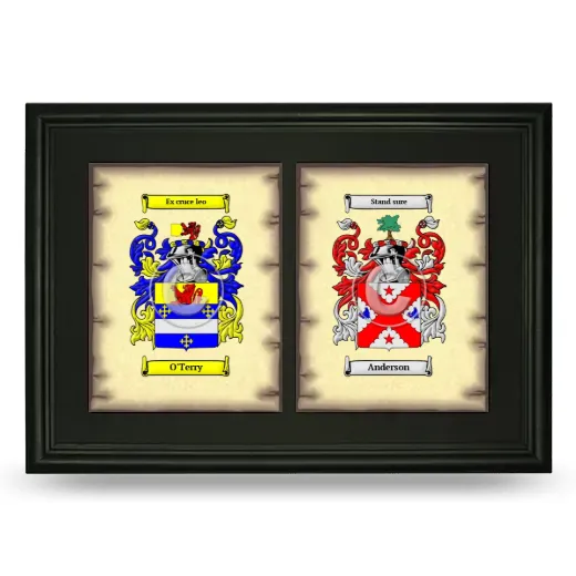 Double Coat of Arms Framed - Black