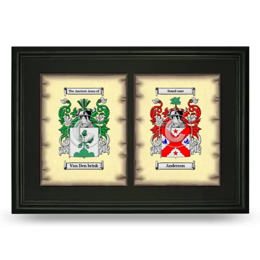 Double Coat of Arms Framed - Black