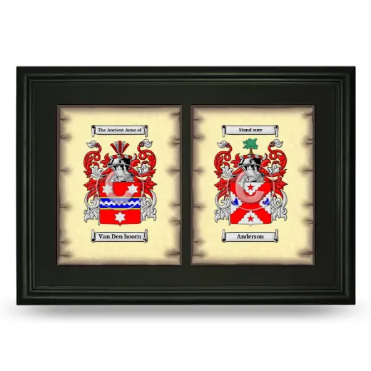 Double Coat of Arms Framed - Black