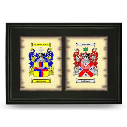 Double Coat of Arms Framed - Black