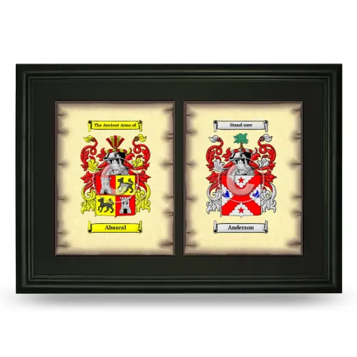 Double Coat of Arms Framed - Black