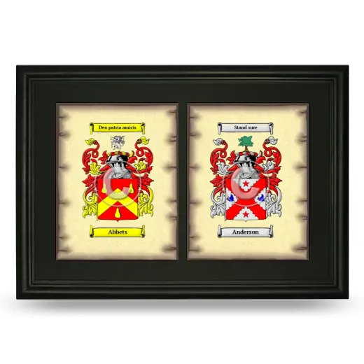 Double Coat of Arms Framed - Black