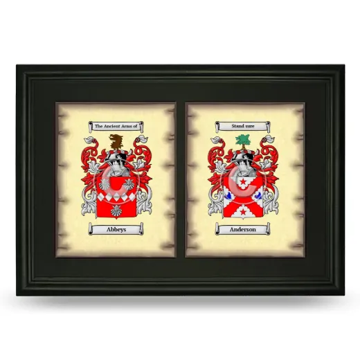 Double Coat of Arms Framed - Black