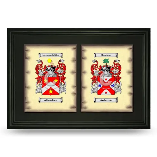 Double Coat of Arms Framed - Black