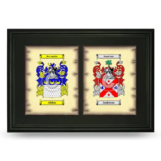 Double Coat of Arms Framed - Black