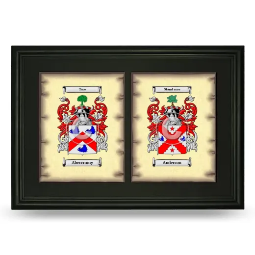 Double Coat of Arms Framed - Black