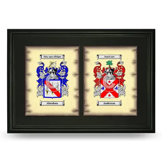 Double Coat of Arms Framed - Black