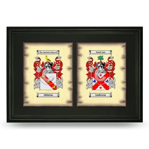 Double Coat of Arms Framed - Black