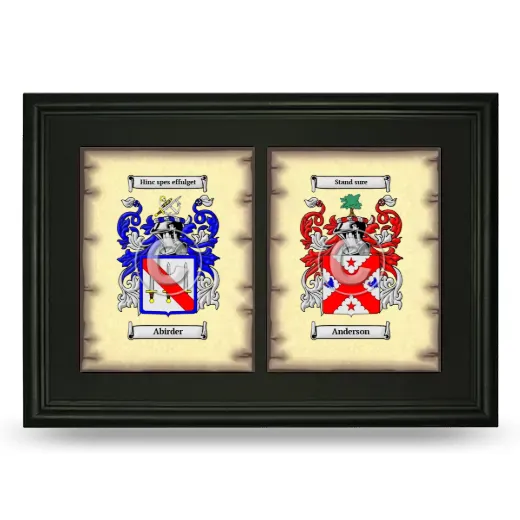 Double Coat of Arms Framed - Black
