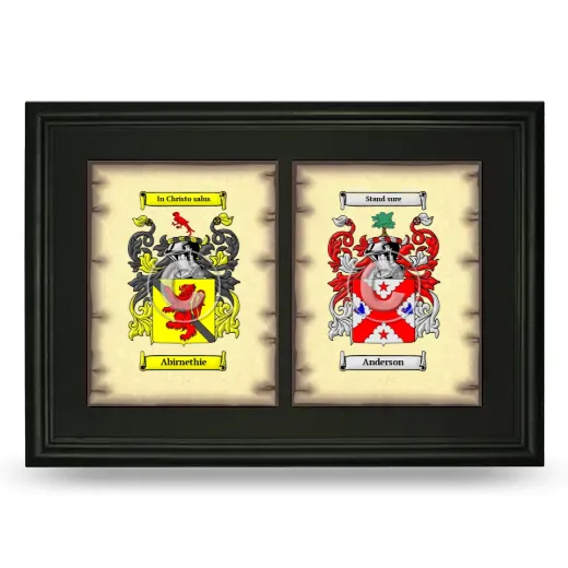 Double Coat of Arms Framed - Black