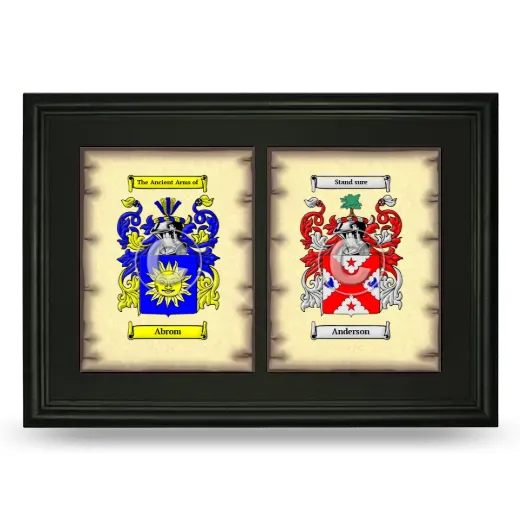 Double Coat of Arms Framed - Black
