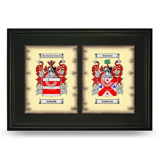 Double Coat of Arms Framed - Black