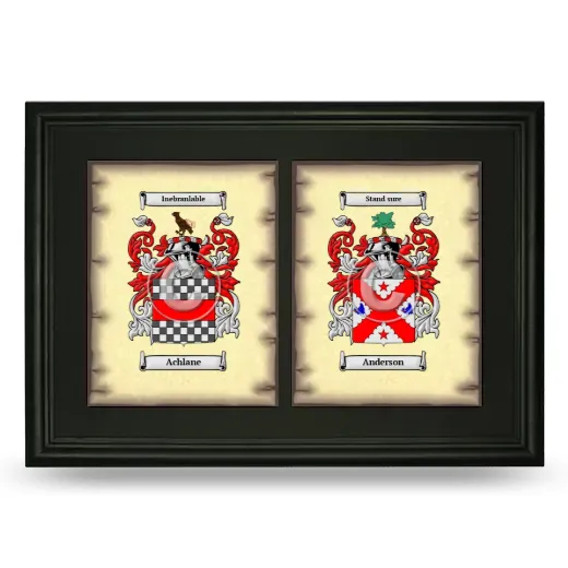 Double Coat of Arms Framed - Black