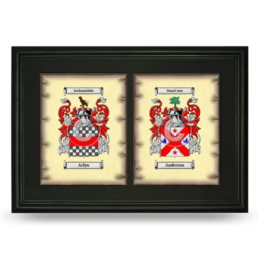 Double Coat of Arms Framed - Black