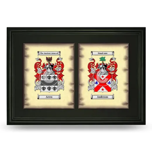 Double Coat of Arms Framed - Black