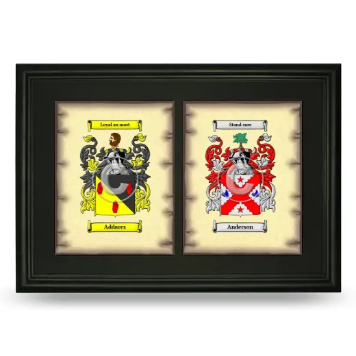 Double Coat of Arms Framed - Black