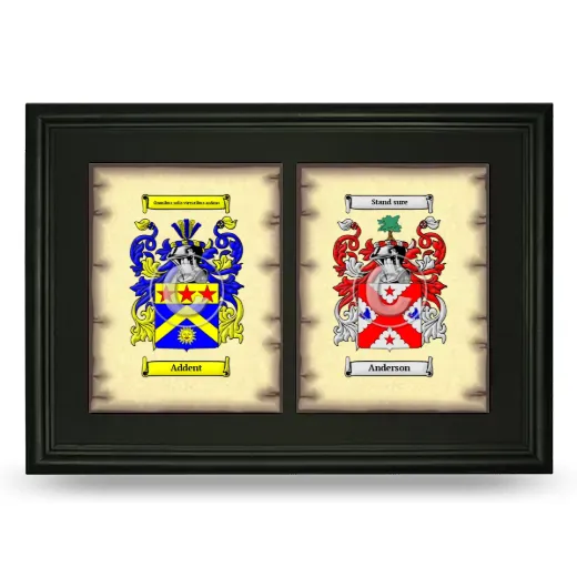 Double Coat of Arms Framed - Black