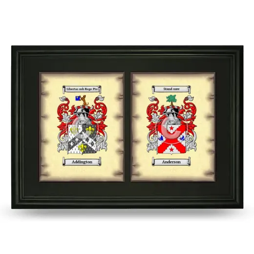 Double Coat of Arms Framed - Black