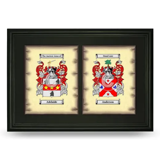 Double Coat of Arms Framed - Black