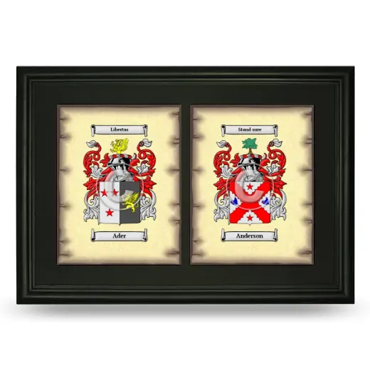 Double Coat of Arms Framed - Black