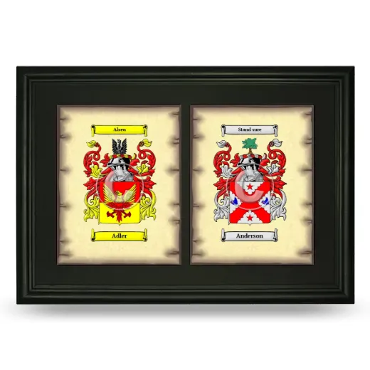 Double Coat of Arms Framed - Black