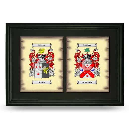 Double Coat of Arms Framed - Black