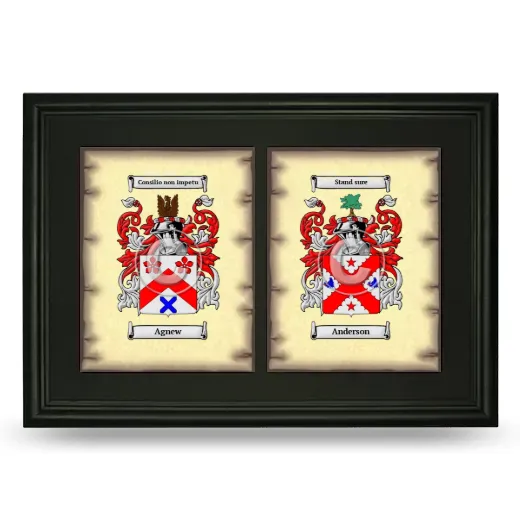 Double Coat of Arms Framed - Black