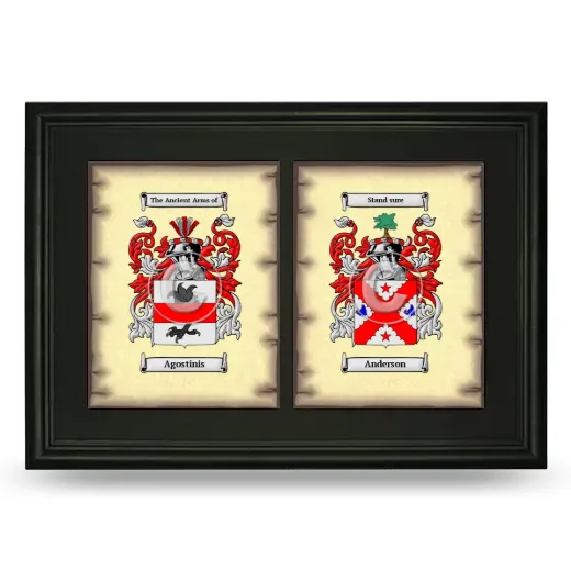 Double Coat of Arms Framed - Black