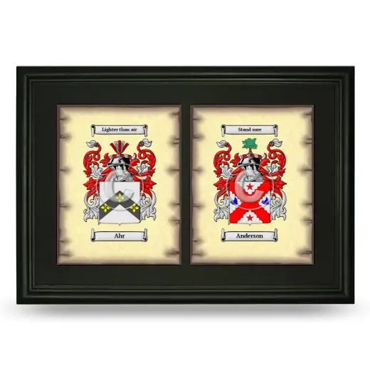 Double Coat of Arms Framed - Black