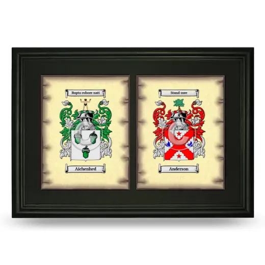 Double Coat of Arms Framed - Black
