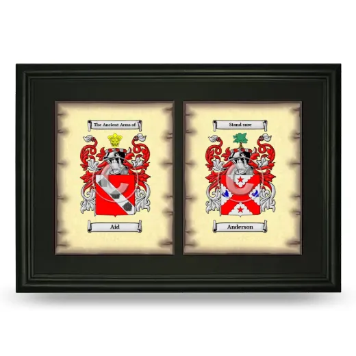 Double Coat of Arms Framed - Black