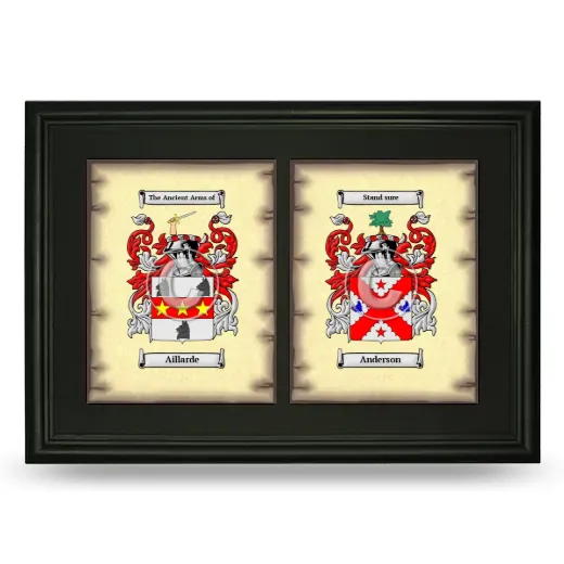 Double Coat of Arms Framed - Black