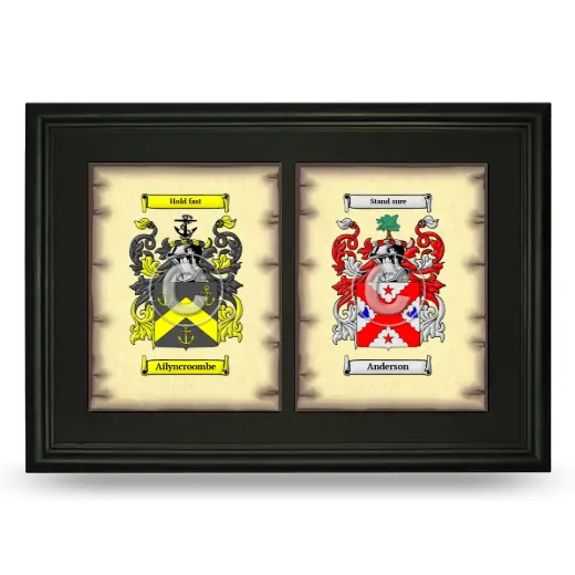 Double Coat of Arms Framed - Black