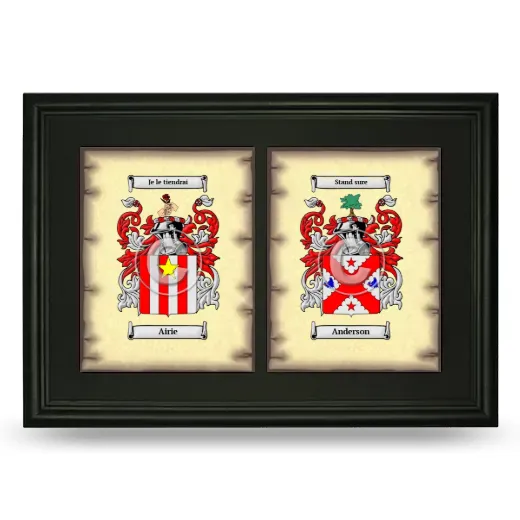 Double Coat of Arms Framed - Black