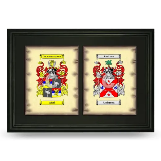 Double Coat of Arms Framed - Black